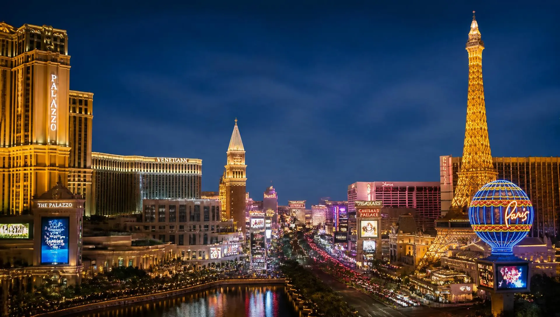 Las Vegas Strip illuminated at night